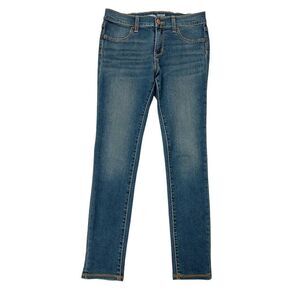 Old Navy Rockstar Super Skinny Jeggings Girls 12 Blue Stretch Adjustable Waist